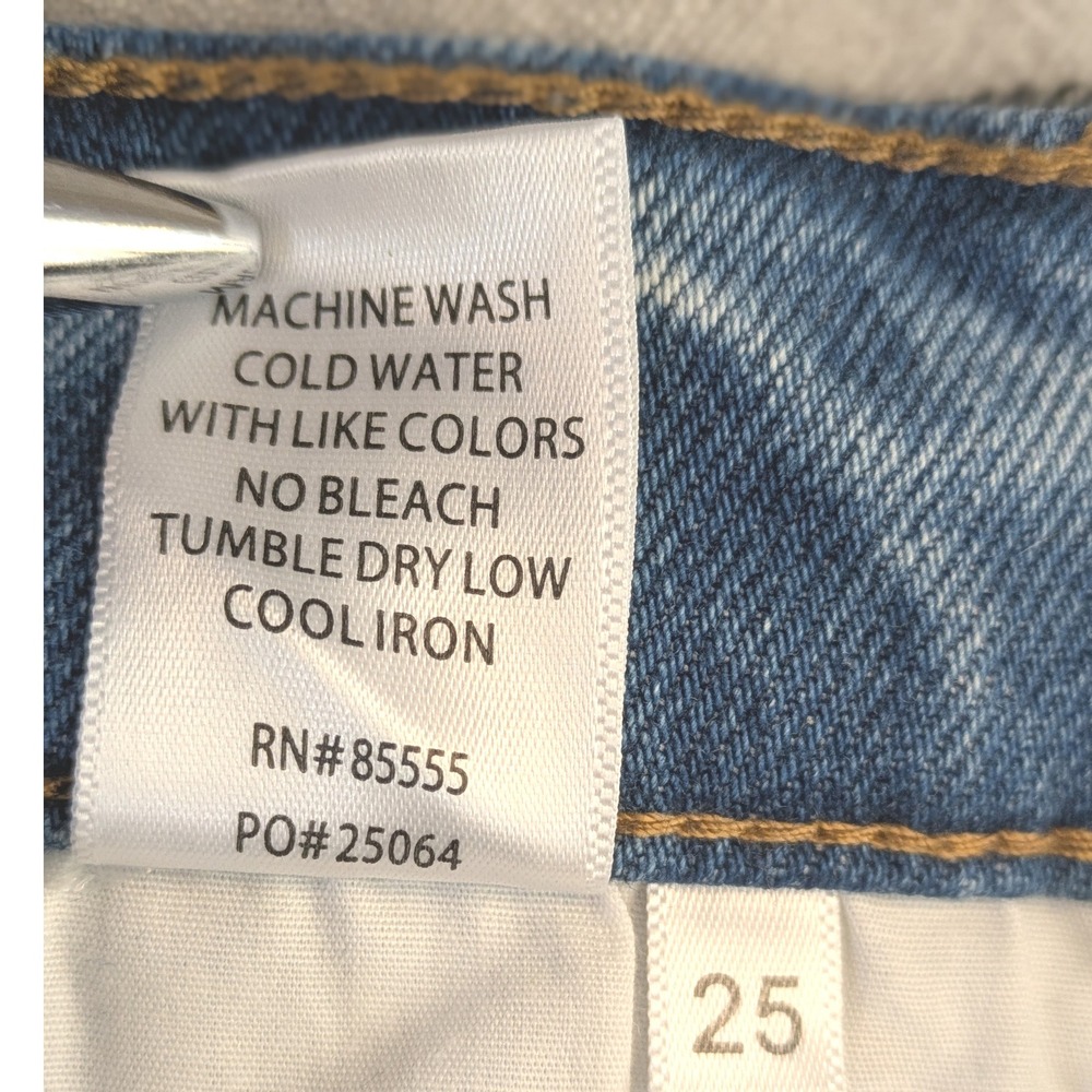 Pistola Revolve Jeans High Rise Light Wash Distressed Straight Leg Women's Sz 25 - Picture 12 of 12